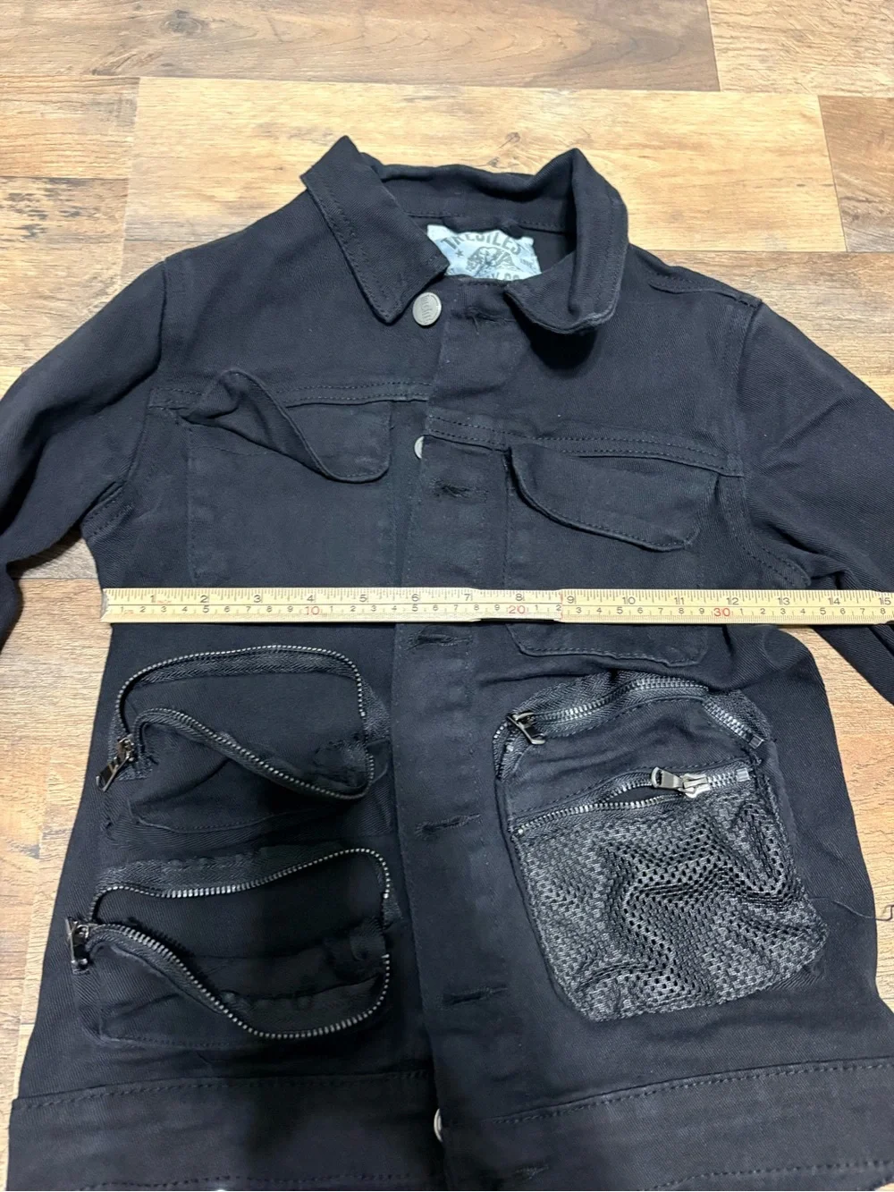 TreStles Supply Co Kids Black Utility Jacket Size Small Cargo Pocket Streetwear